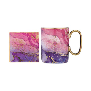 Ashdene Gemstones Mug & Coaster Set Amethyst