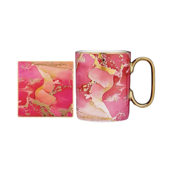 Ashdene Gemstones Mug & Coaster Set Rhodolite