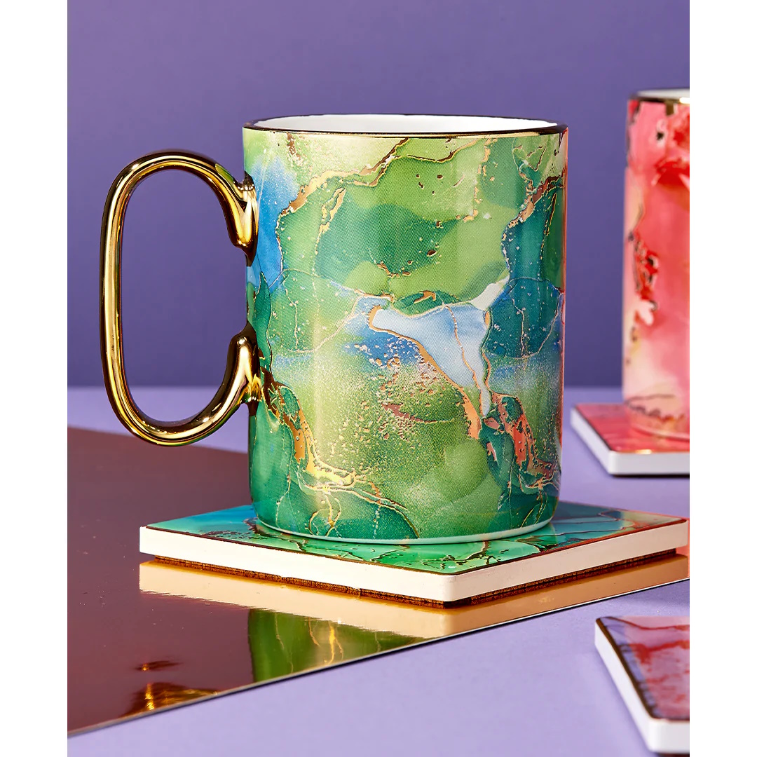 Ashdene Gemstones Mug & Coaster Set Adamite