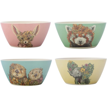 Marini Ferlazzo Wild Planet Bamboo Bowl 14.5cm Set Assorted