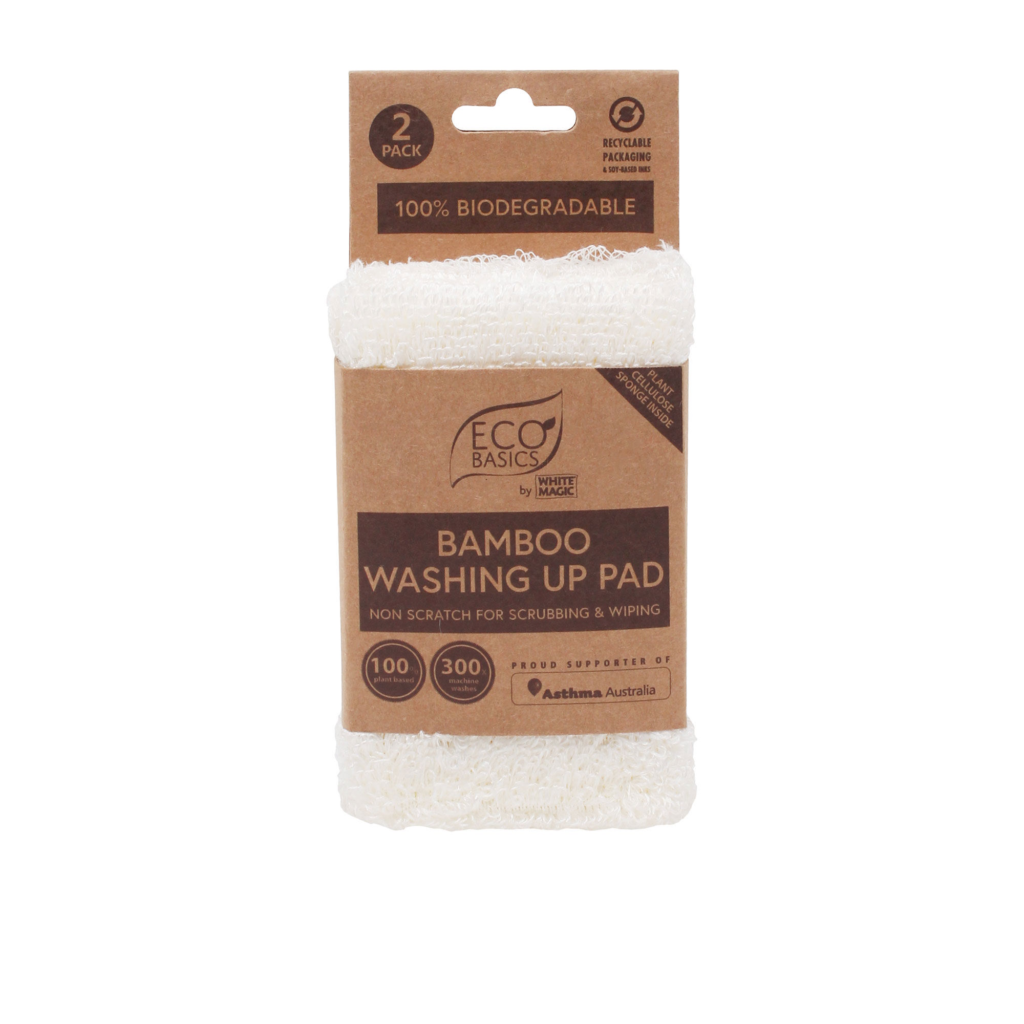 White Majic Bamboo Washing Up Pad-1