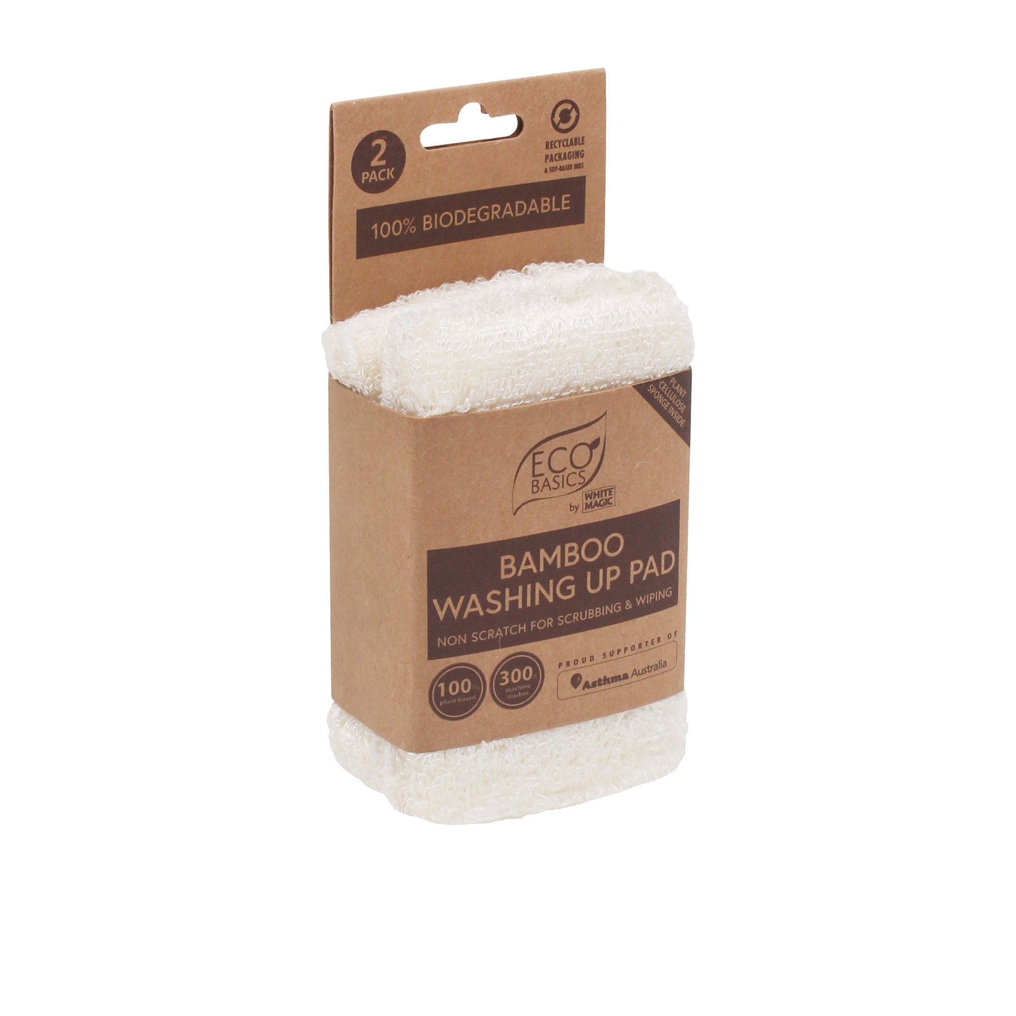 White Majic Bamboo Washing Up Pad-4