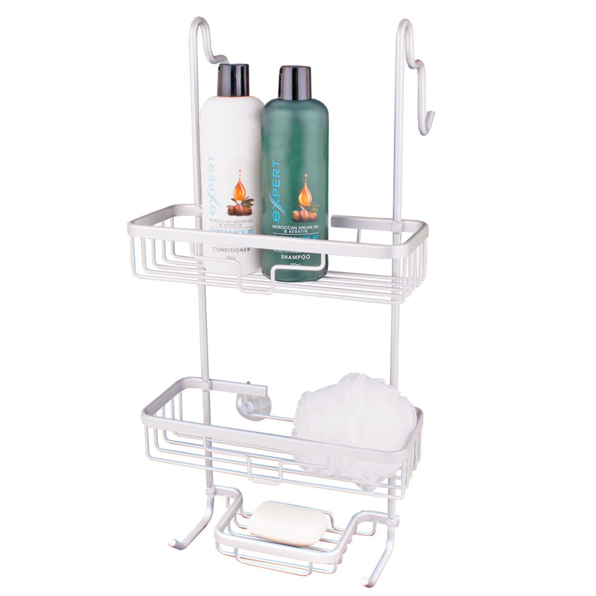 D.line Aluminium Over The Door Shower Caddy 28 X 12 X 59cm