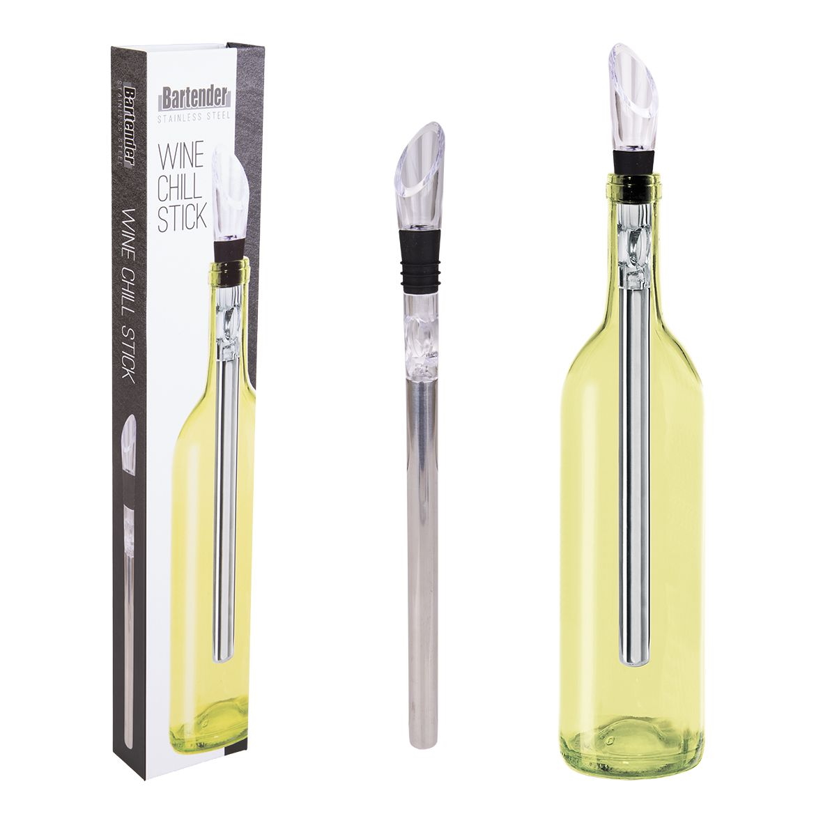Bartender Stainless Steel Wine Chill Stick-1