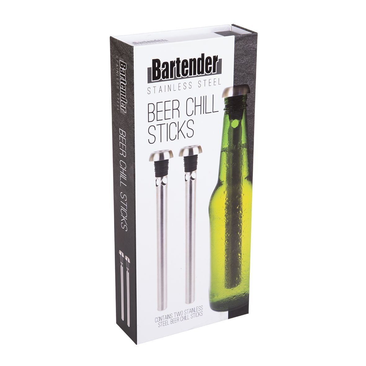 Bartender Stainless Steel Beer Chill Sticks Set 2-3
