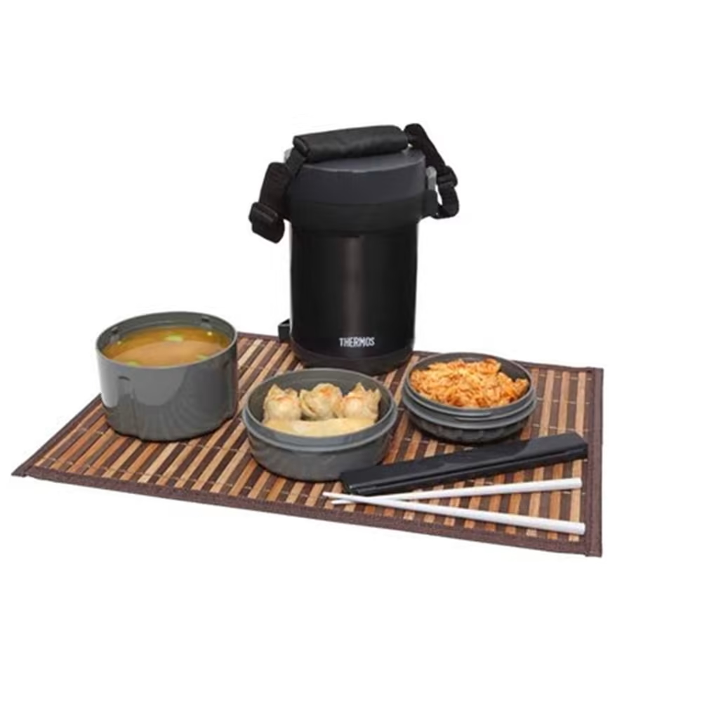 Thermos Stainless Steel Vacuum Insulated Food Storage Set 1.3L Grey-3