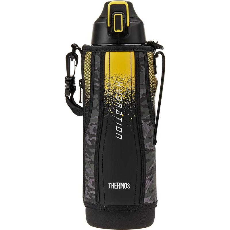Thermos Insulated Sports Bottle with Pouch 1.5L Black-1