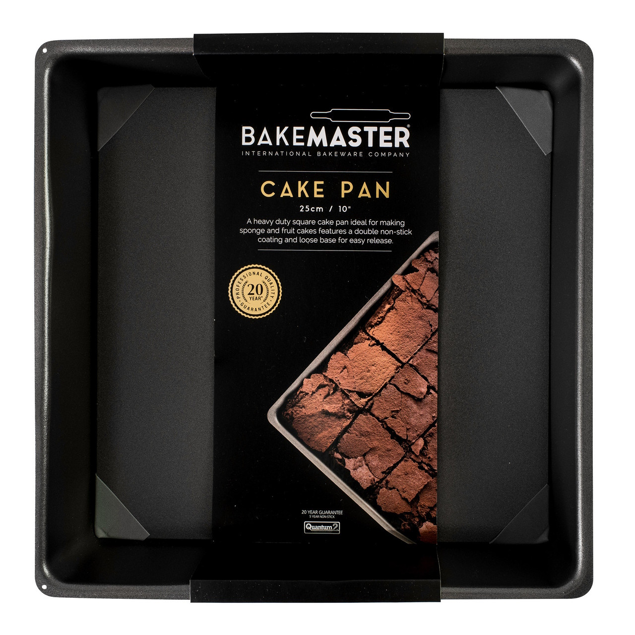 Bakemaster L/B Square Cake Pan 25x8cm-3