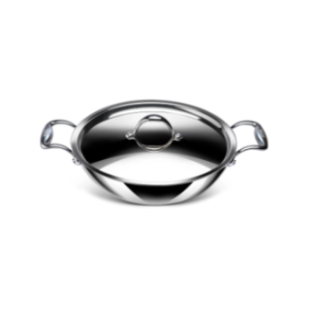 Stahl 20cm, 1.6 L Kadai/Wok- Triply Artisan Series 