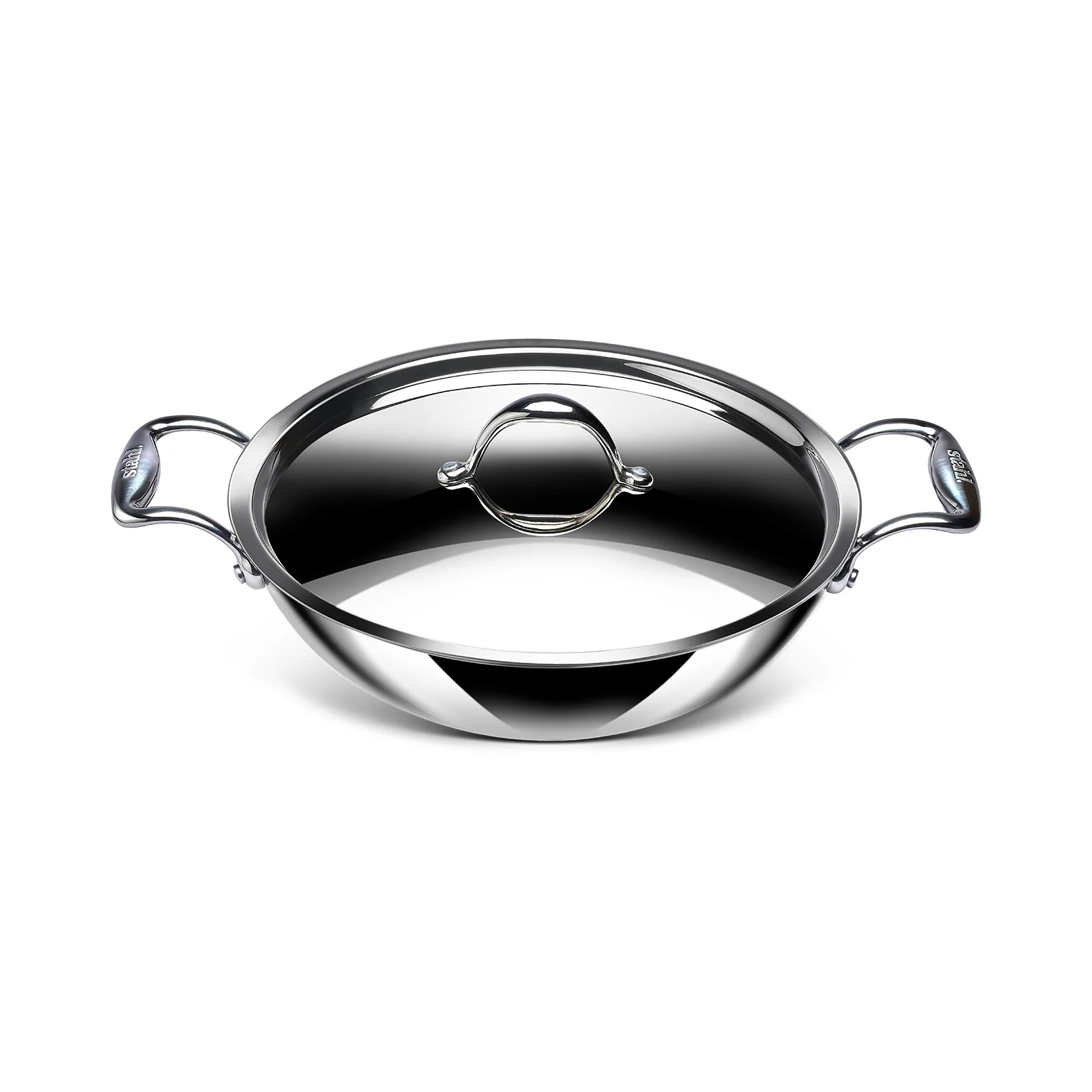 Stahl 40cm Wok/Kadai - Triply Artisan Series -1