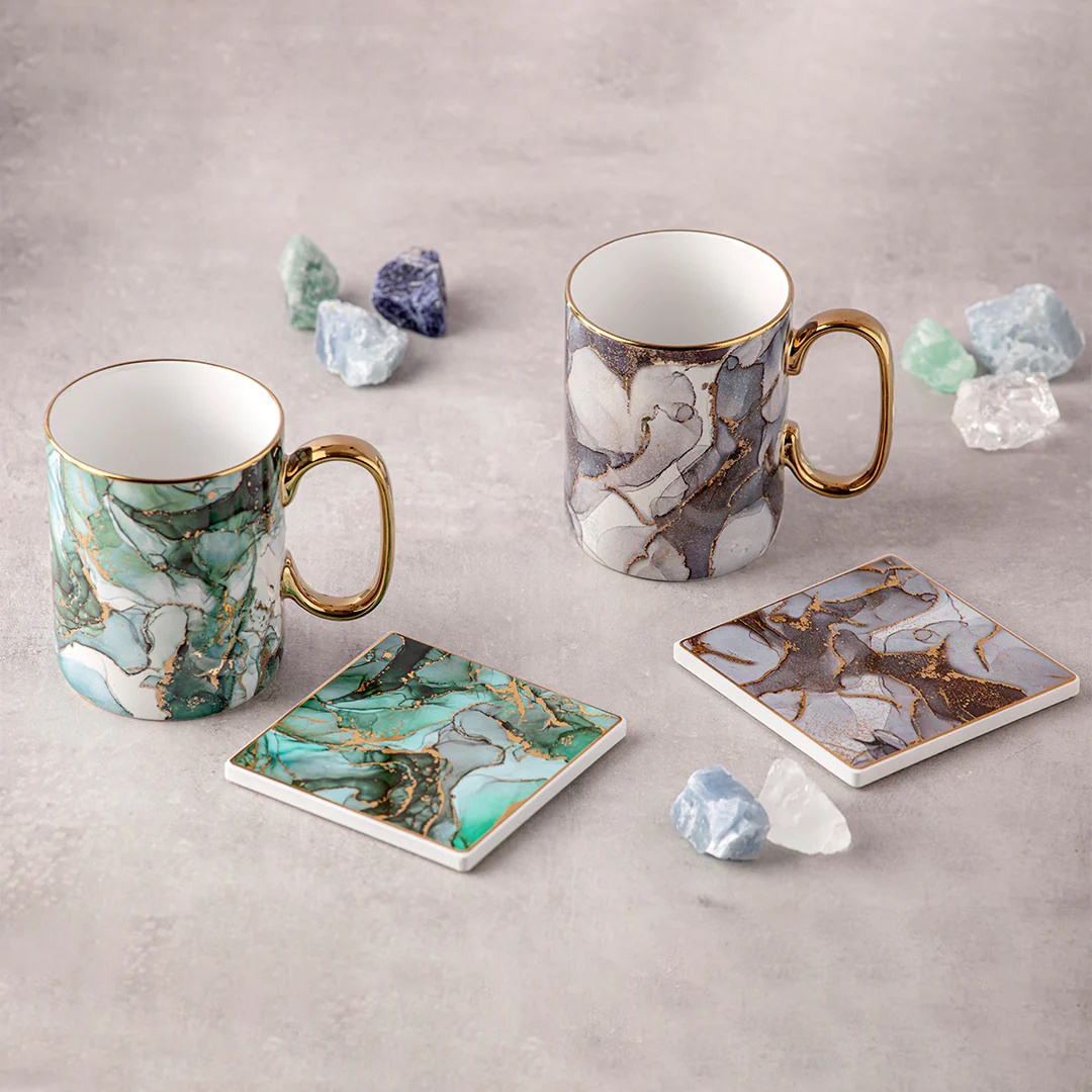 Ashdene Golden Depths Mug & Coaster Set - Quartz-4