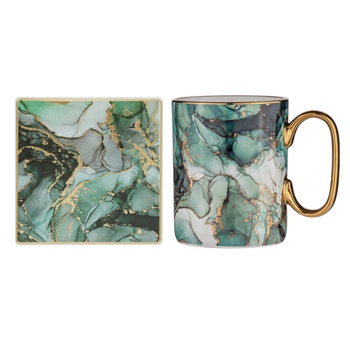 Ashdene Golden Depths Mug & Coaster Set - Jade