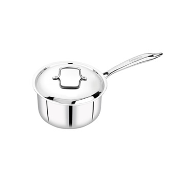 Embassy Stainless Steel Thickply Saucepan With Lid 14cm - Size 10