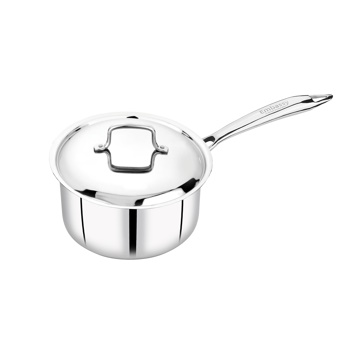 Embassy Stainless Steel Thickply Saucepan With Lid 16cm - Size 12
