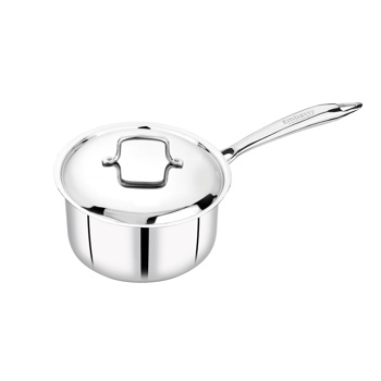 Embassy Stainless Steel Thickply Saucepan With Lid 16cm - Size 12