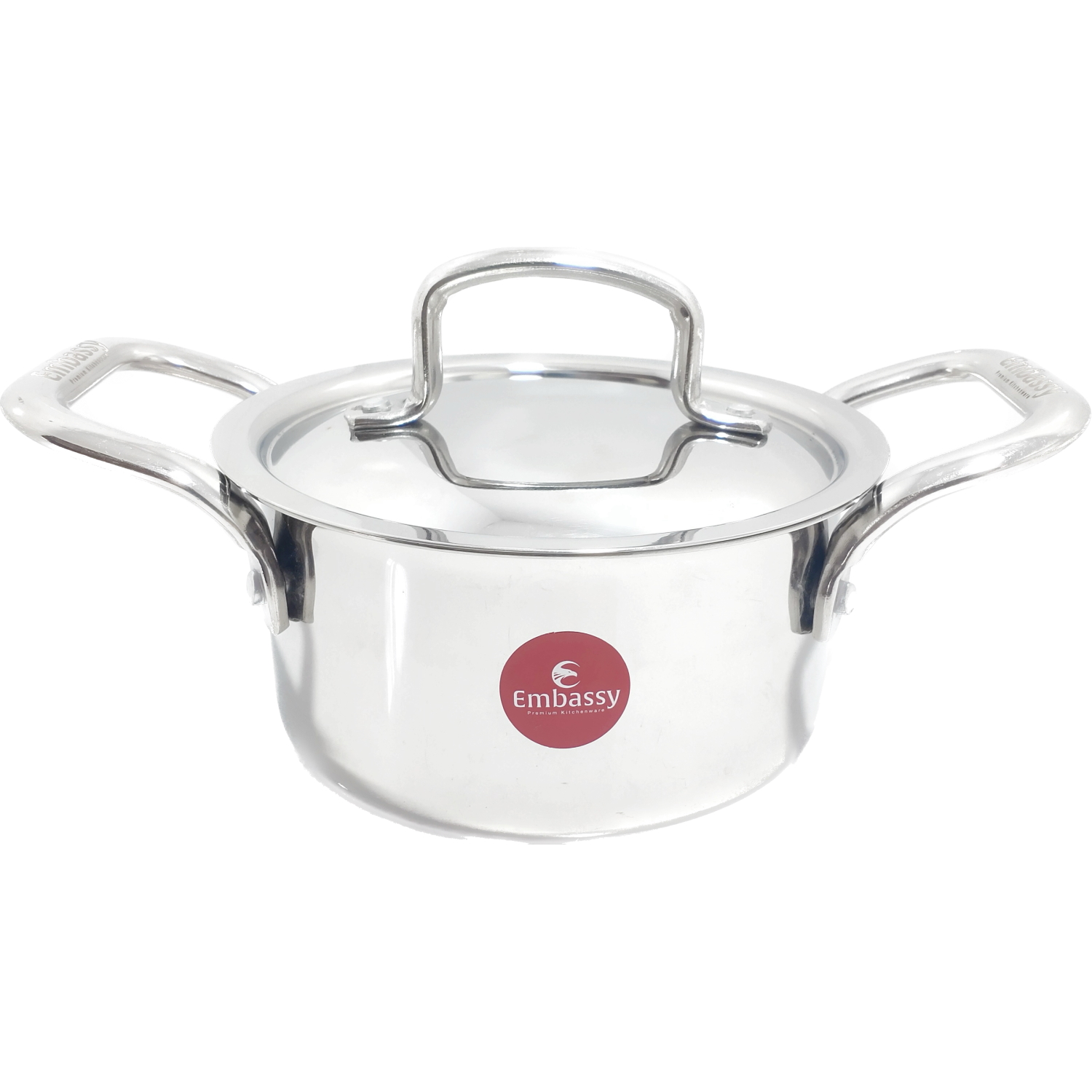 Embassy Stainless Steel Thickply Casserole with Lid Size 10 - 14cm