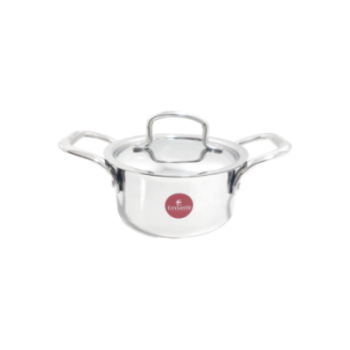 Embassy Stainless Steel Thickply Casserole with Lid Size 10 - 14cm