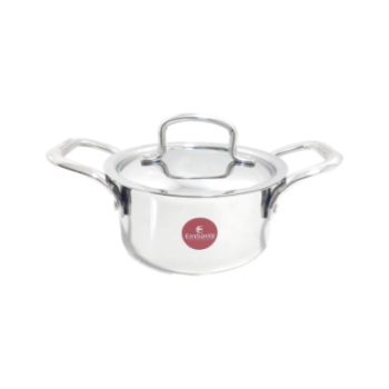 Embassy Stainless Steel Thickply Casserole with Lid Size 11 - 15cm