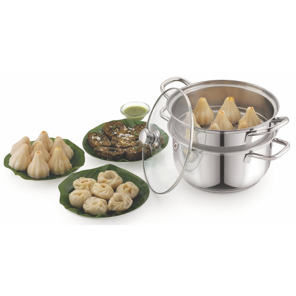 Embassy Stainless Steel Steamer 2 Tier 20cm-4