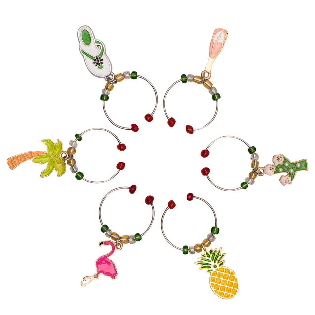 Avanti Wine Charms - Tropical Set of 6