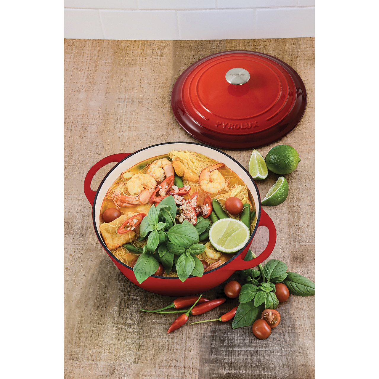 Pyrolux Round French Oven 28cm 6L - Red-3