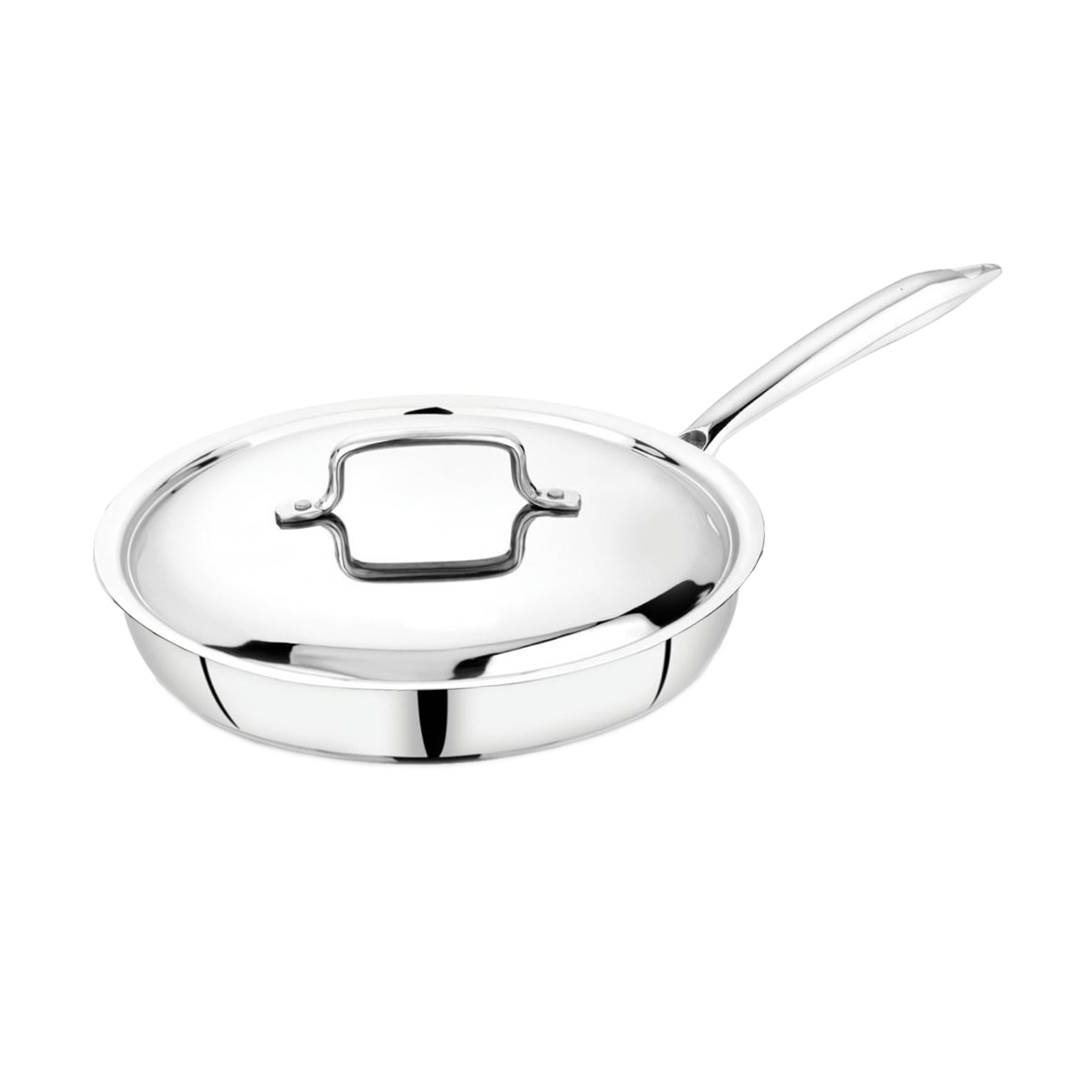 Embassy Stainless Steel Thickply Fry Pan with Lid Size11 - 20cm-3