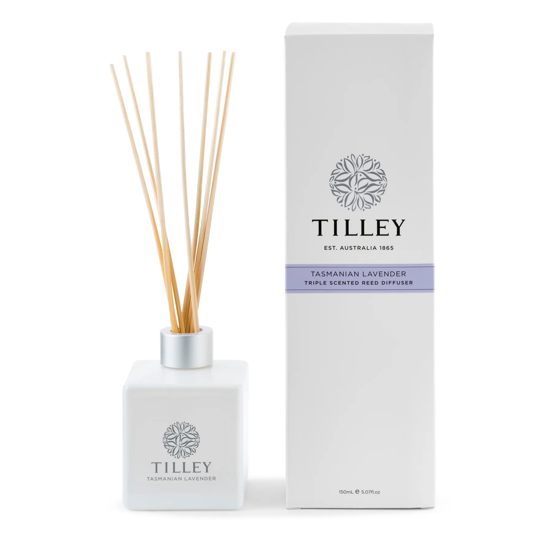 Tilley Classic White Reed Diffuser 150ml Tasmanian Lavender-2