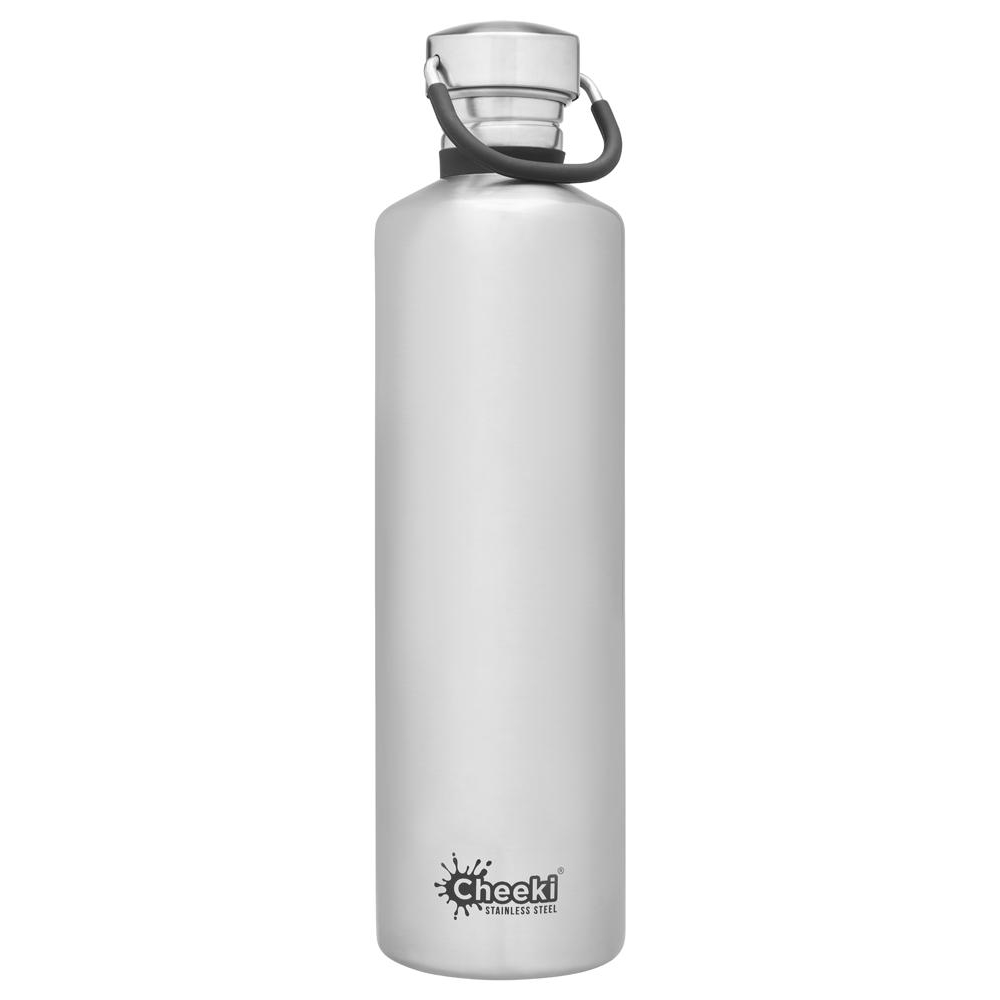 Cheeki 1 Litre Classic Single Wall Bottle - Silver-1