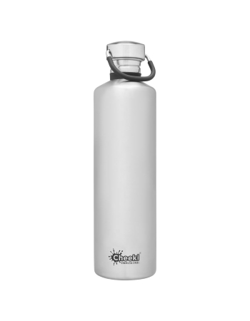 Cheeki 1 Litre Classic Single Wall Bottle - Silver