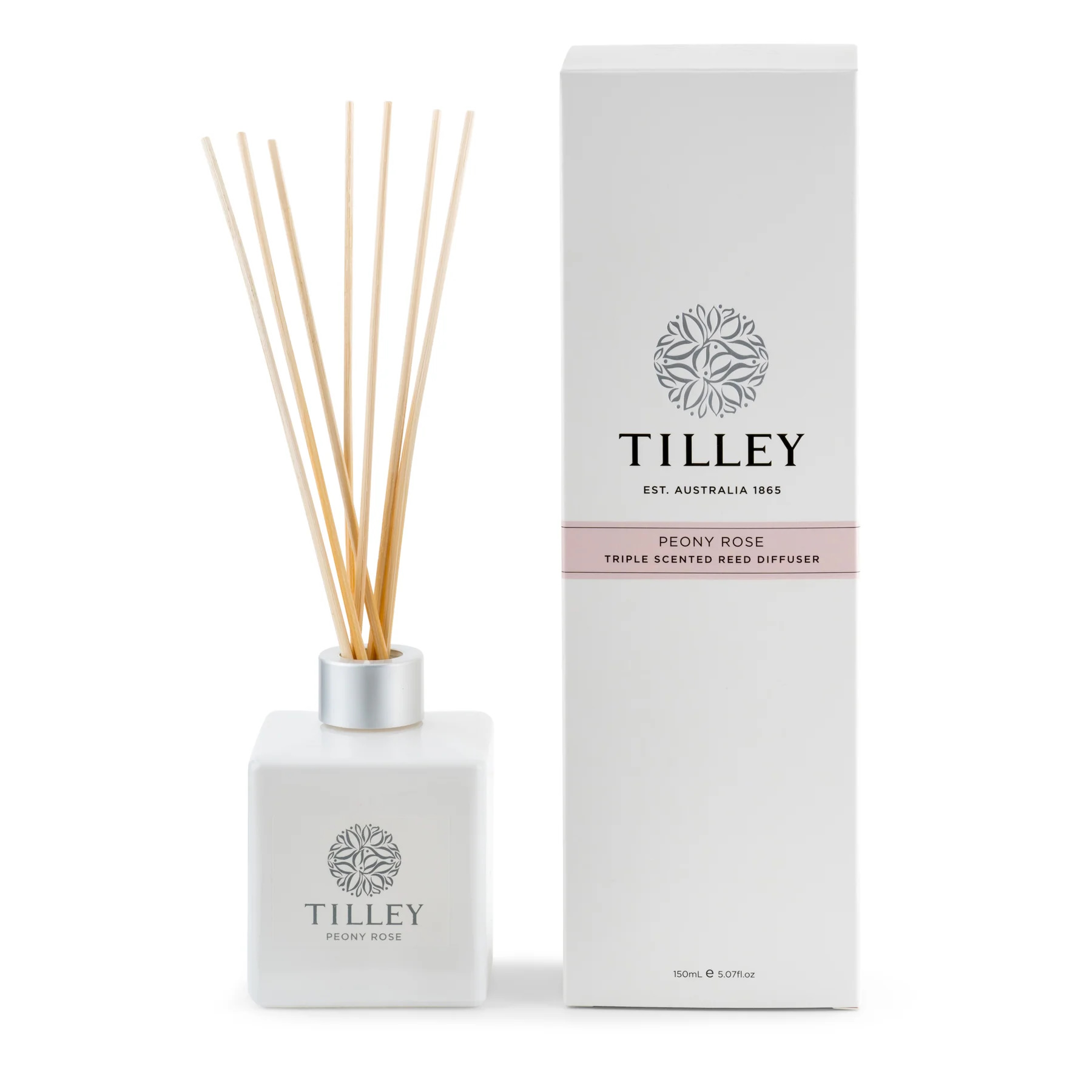 Tilley Classic White Reed Diffuser 150ml Peony Rose-2