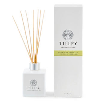 Tilley Classic White Reed Diffuser 150ml Magnolia & Green Tea