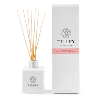 Tilley Classic White Reed Diffuser 150ml Pink Lychee