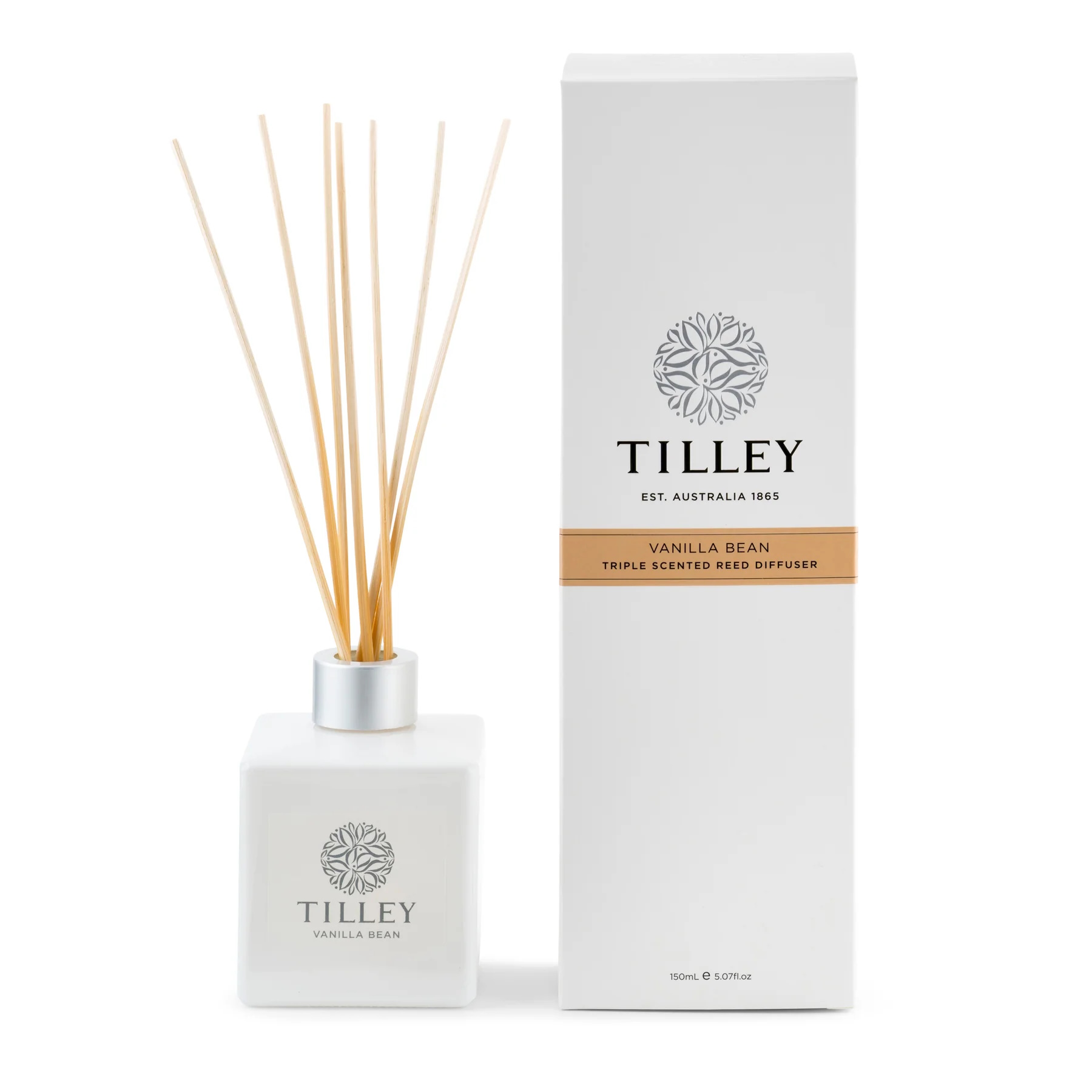 Tilley Classic White Reed Diffuser 150ml Vanilla Bean