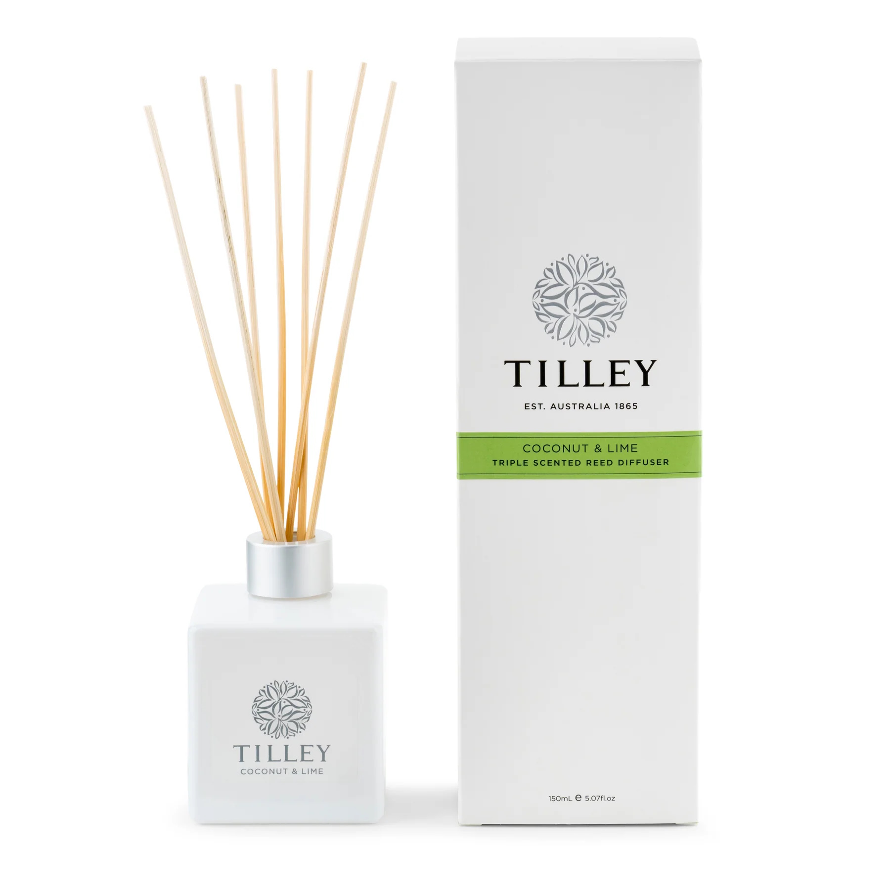 Tilley Classic White Reed Diffuser 150ml Coconut & Lime-4