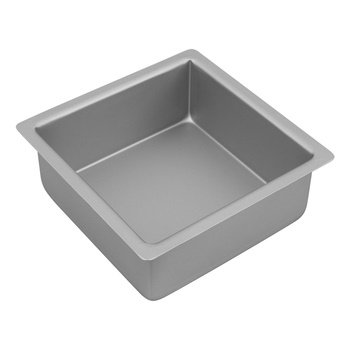 Bakemaster Silver Anodised Square Cake Pan- 17.5X7.5CM