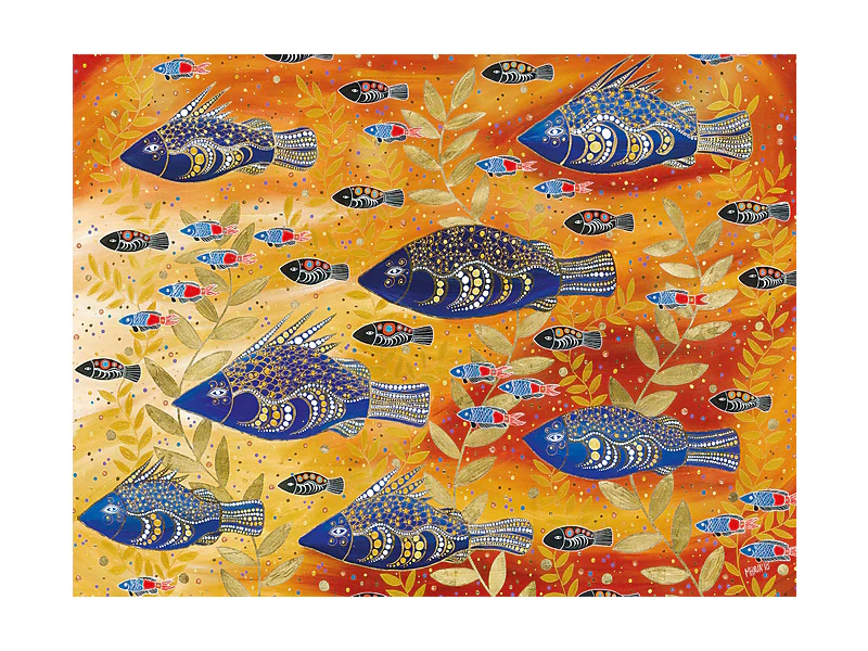 MW Melanie Hava Jugaig-Bana-Wabu Tea Towel 50x70cm River Life-4
