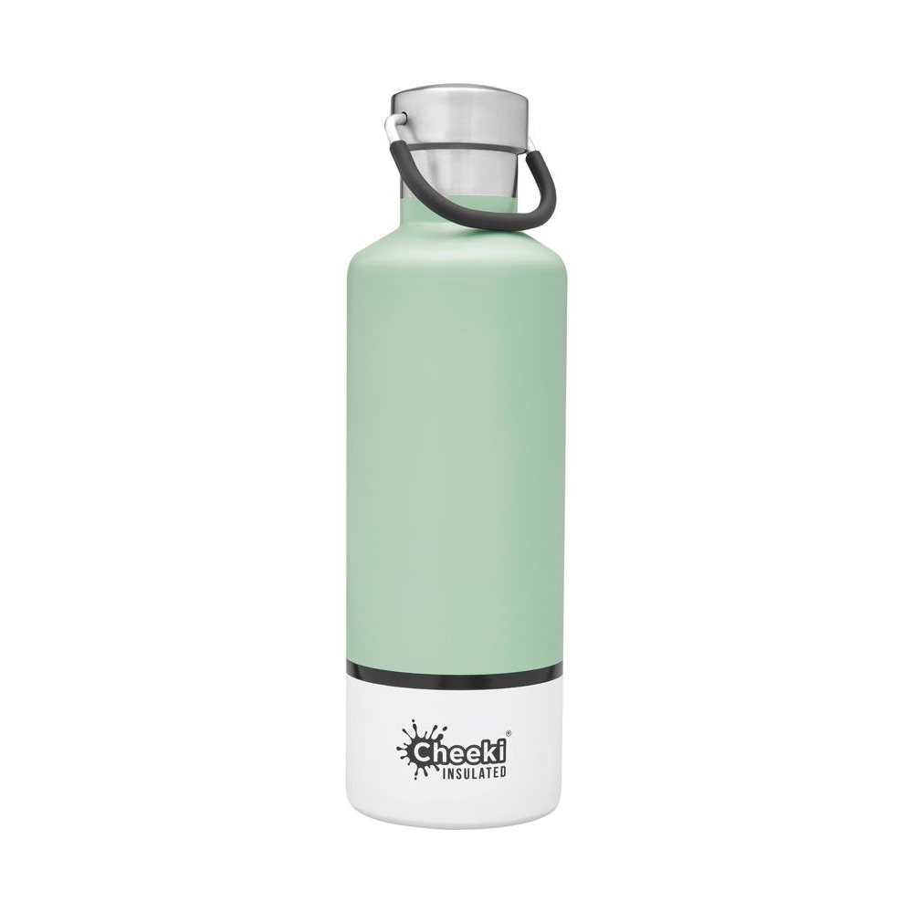 Cheeki 600ml Classic Insulated Bottle - Pistachio White