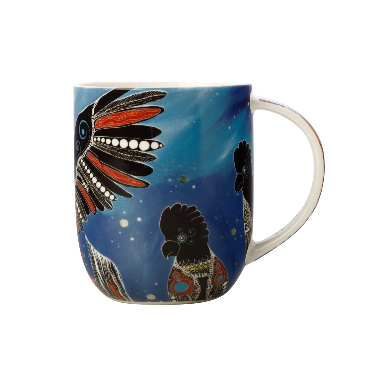 MW Melanie Hava Jugaig-Bana-Wabu Mug 440ML Black Cockatoos Gift Boxed-3