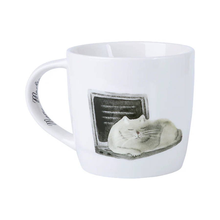 MW Marc Martin Feline Friends Mug 400ML Computer Cat  Gift Boxed-3