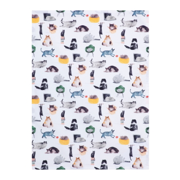 MW Marc Martin Feline Friends Tea Towel 50x70cm