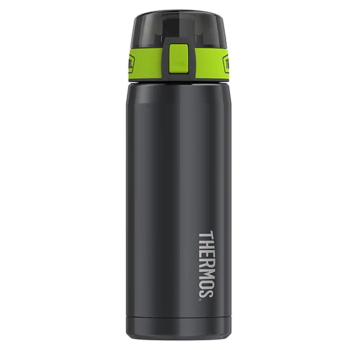 Thermos 530ml Stainless Steel Vacuum Insulated Hydration Bottle - Smoke with Lime Green Accents