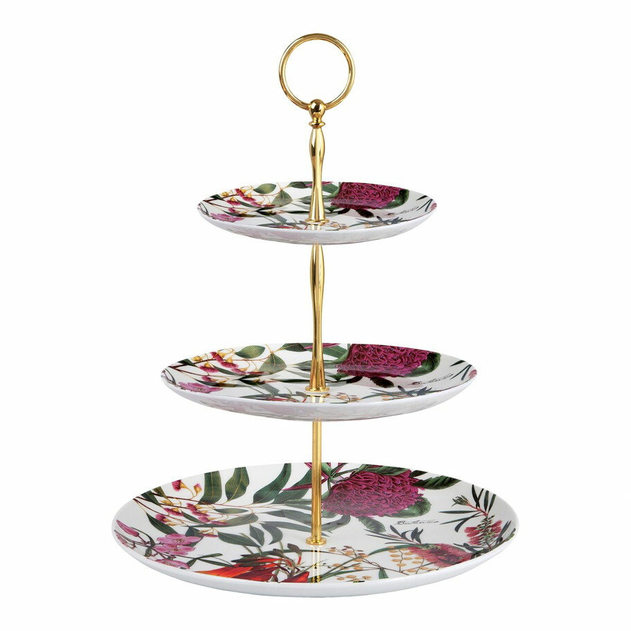 Royal Botanic Gardens Australian Botanics 3 Tiered Cake Stand Gift Boxed-3