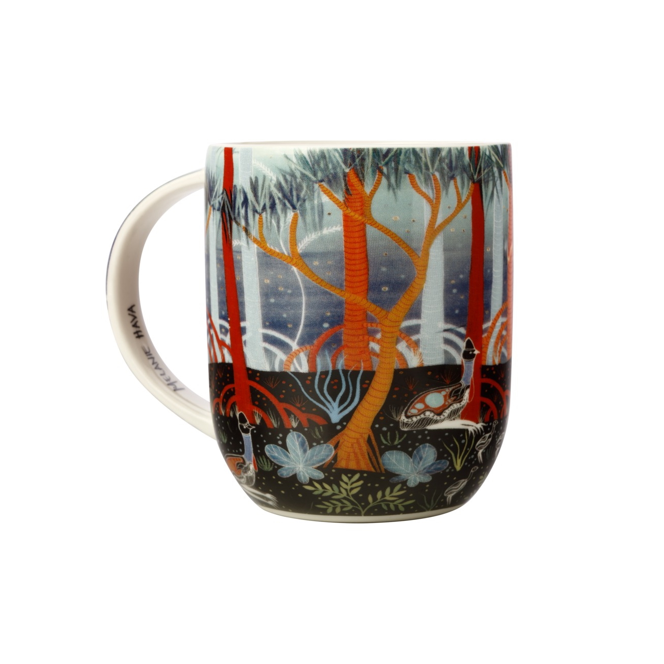 MW Melanie Hava Jugaig-Bana-Wabu Mug 440ML Cassowaries Gift Boxed-1