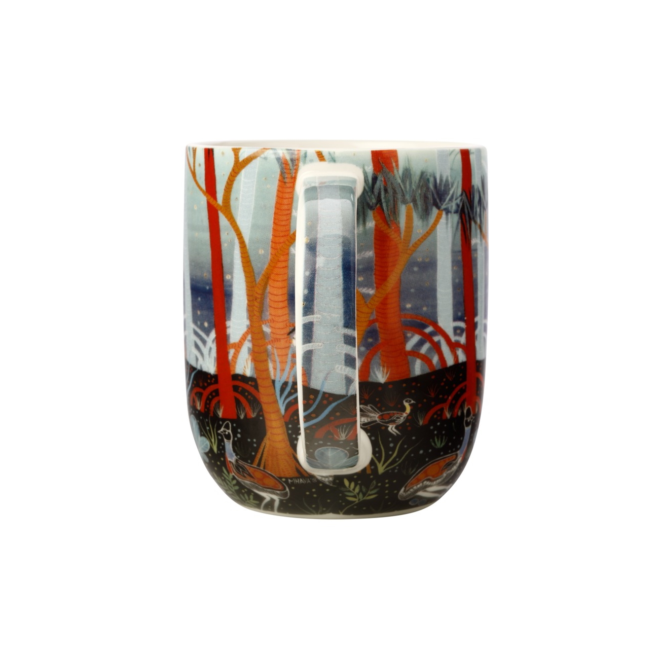 MW Melanie Hava Jugaig-Bana-Wabu Mug 440ML Cassowaries Gift Boxed-2
