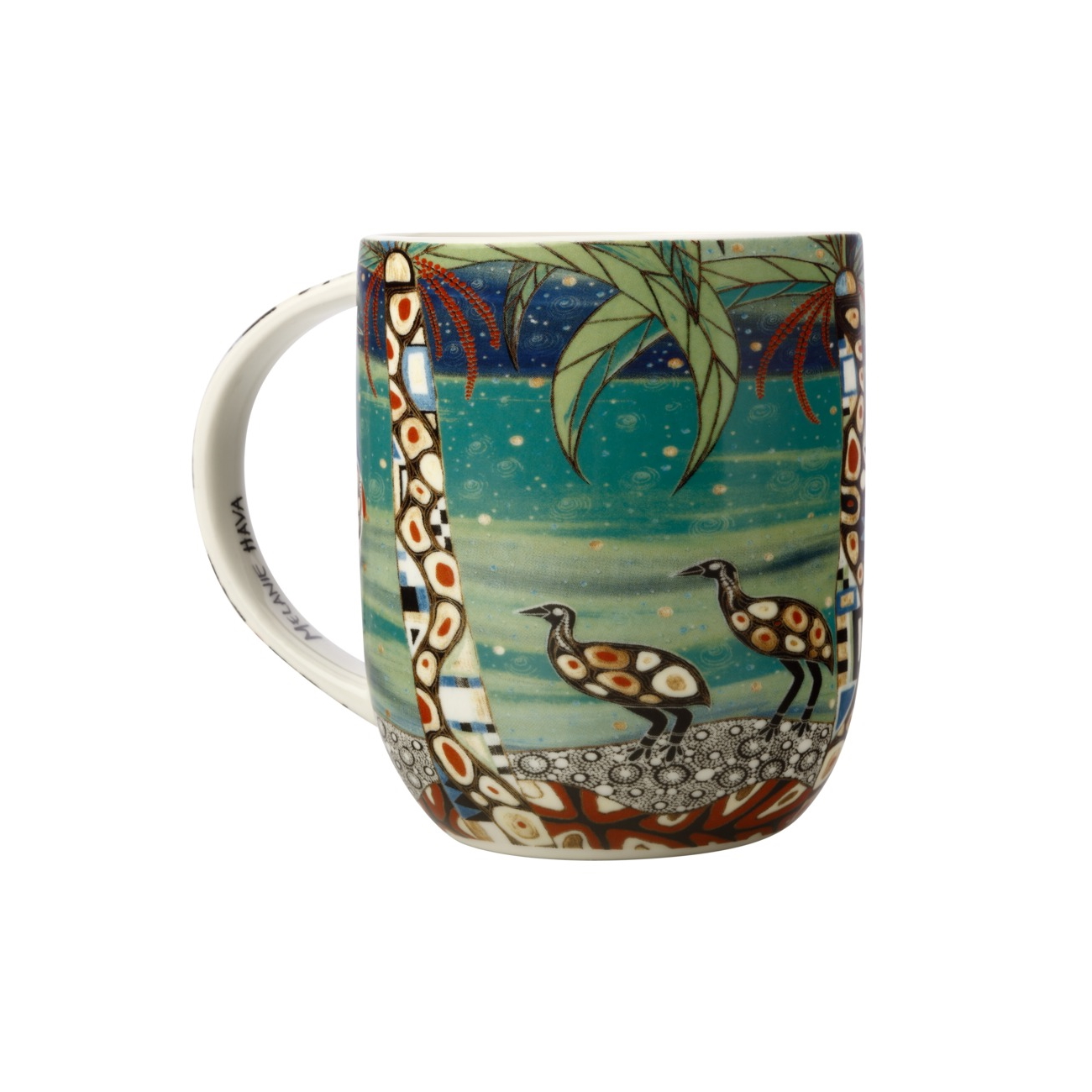 MW Melanie Hava Jugaig-Bana-Wabu Mug 440ML Cassowaries Home Gift Boxed-1