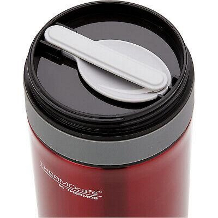 Thermos Vacuum Insulated Food Jar with spoon 500ml - Red