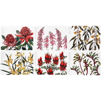 Ashdene Aus Floral Emblems 6pk Placemat