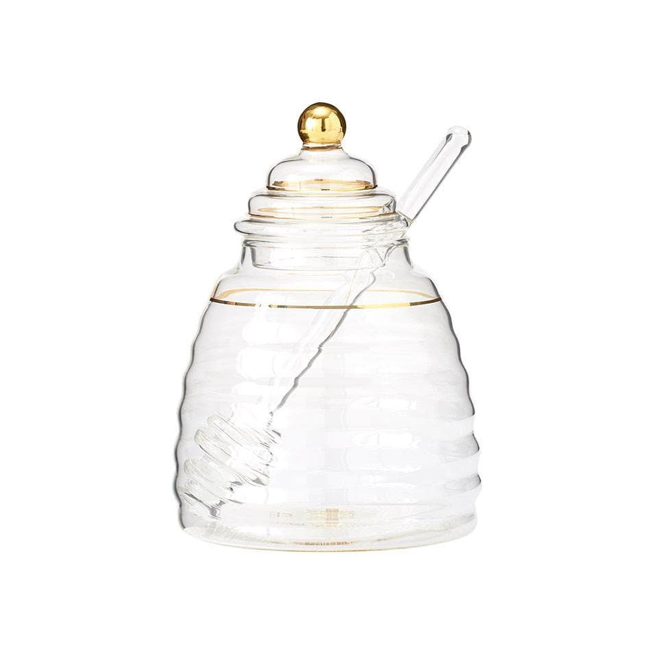 Ashdene HoneyBee Glass Honey Pot-1