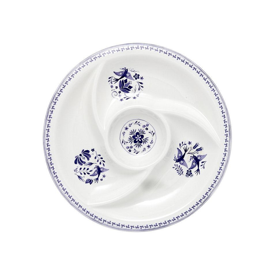 Ashdene Blue Mazarine Round Sectioned Platter-1