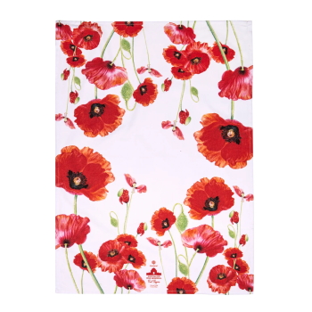 Ashdene Red Poppies Kitchen Towel